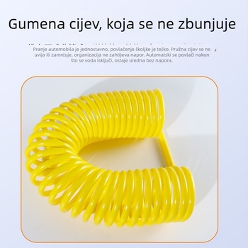 Visokotlačna pištolj za pranje automobila i zalijevanje s teleskopskim pojačalom, opružnim crijevom i glavom od inženjskog plastika — Tlak vode 4