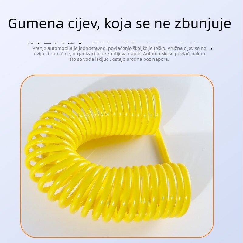Visokotlačna pištolj za pranje automobila i zalijevanje s teleskopskim pojačalom, opružnim crijevom i glavom od inženjskog plastika — Tlak vode 4