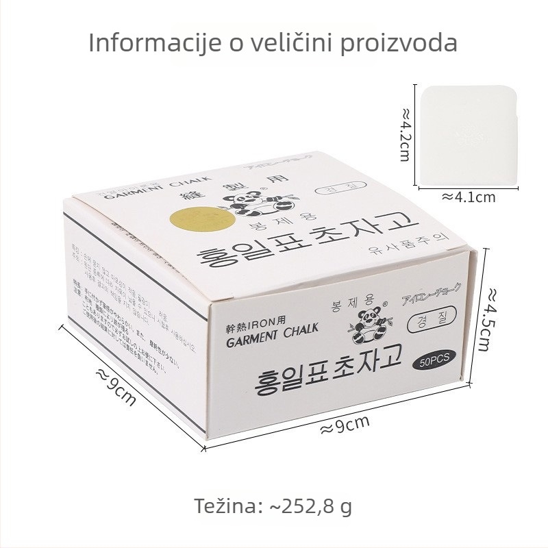 Panda Nevidljivi Prašak za Označavanje Tkanina – Alat za Izrezivanje Odjeće, Jednostavan Stil, 0,1 kg, Bez Prilagođavanja