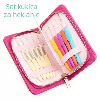 Set kukica za pletenje s mekanom drškom od nehrđajućeg čelika, ručno izrađeno, za pletenje pulovera