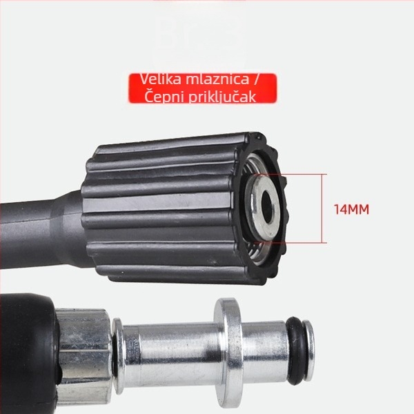 Visokotlačni crijevo za Kärcher K1/K3 — unutarnji promjer 6 mm, teflon, 0,8 kg, Caigong