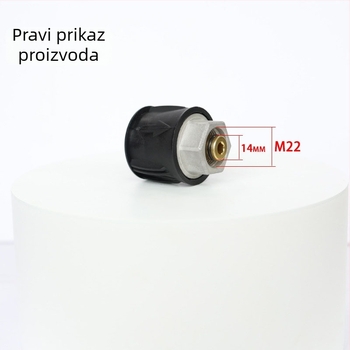 M22 aluminijska legura visokotlačni vodni ulazni adapter za tlačno čistač i pištolj — 180 bar / 2600 psi, domet raspršivanja 3 m, glava adaptera: legura, drška: najlon