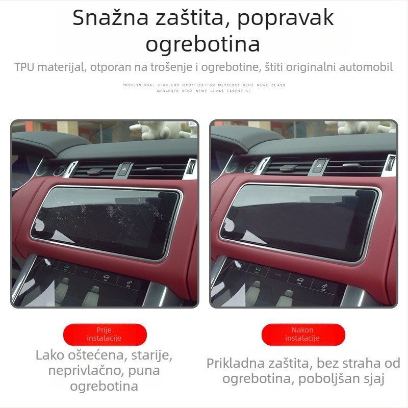 TPU zaštitni film za ploču instrumenata Alfa Romeo Stelvio (17-19) – središnja konzola, otpornost na visoke i niske temperature, PM-08