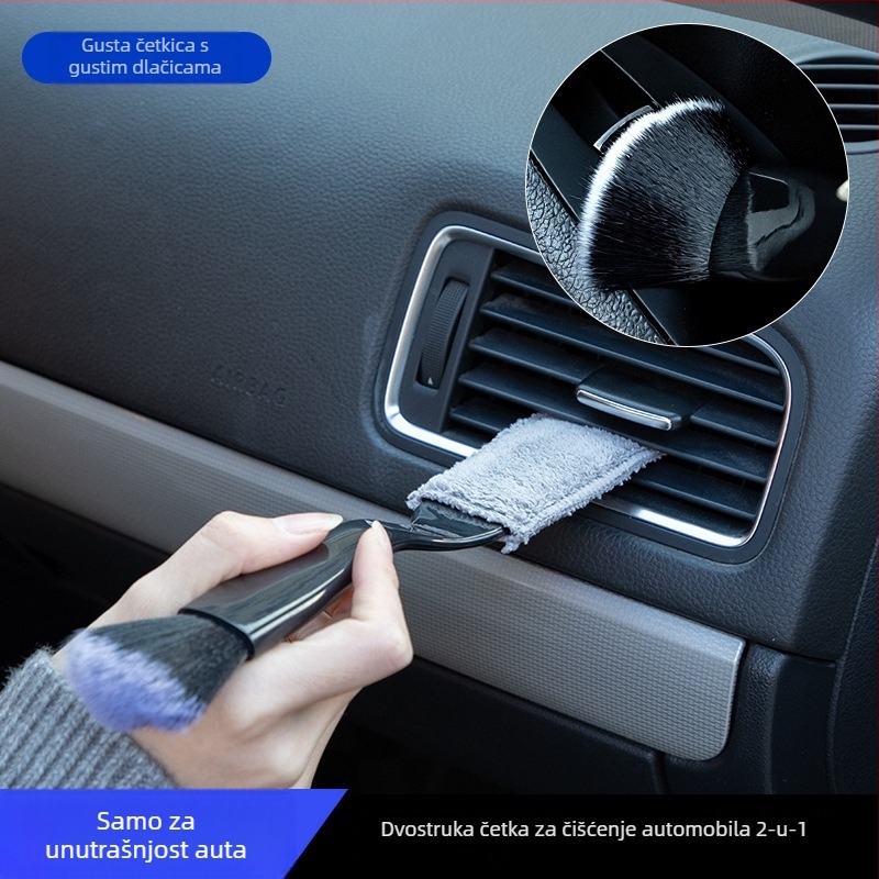 Bao Zongguan Coral Fleece Četka za čišćenje prašine iz otvora klimatizacijskog sustava automobila, mekane dlačice, prilagodljivo obrađivanje