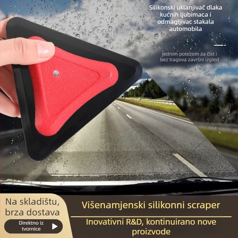 Zhanze Brisač za staklo automobila – ABS i silikon, višenamjenski alat za unutarnje čišćenje i demisting stakala