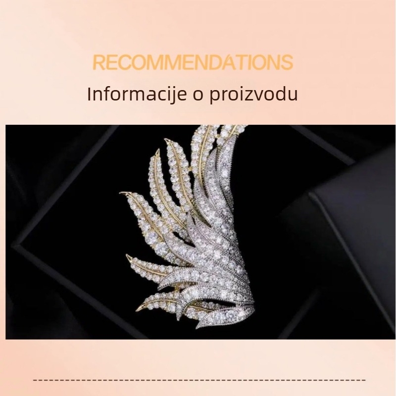 Broš s krilima – bakar, oblik: kukac/geometrijski, elektroplakiranje, dekorativno, anti-refleks, sigurnosno pričvršćivanje, univerzalni stil