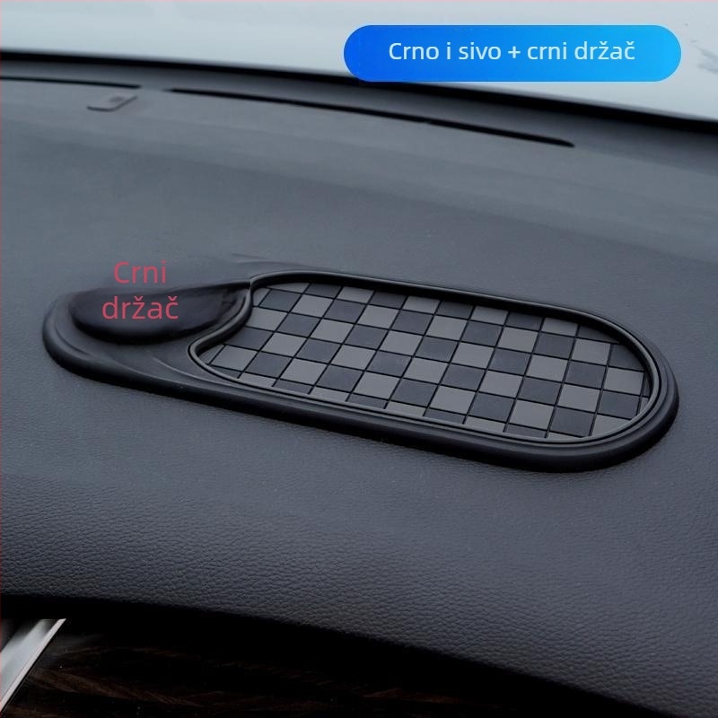 Auto držač za telefon s protukliznom podlogom, nosač navigacijskog ogledala i organizator konzole (PVC; Model 021-1)