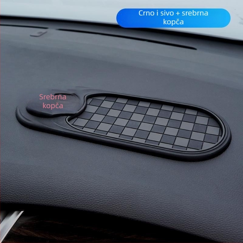 Auto držač za telefon s protukliznom podlogom, nosač navigacijskog ogledala i organizator konzole (PVC; Model 021-1)