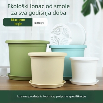 Deepot Velika cvjetna posuda u nordijskom minimalističkom stilu – smola i plastika