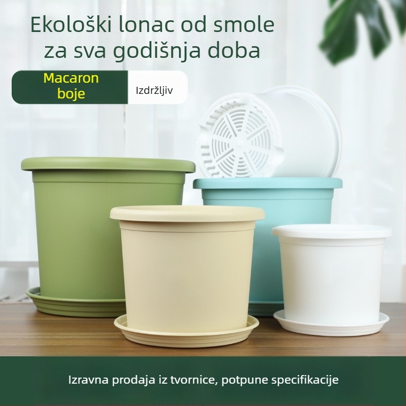 Deepot Velika cvjetna posuda u nordijskom minimalističkom stilu – smola i plastika