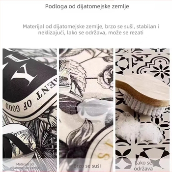Kupaonska prostirka s crtanim dizajnom, upija vlagu, protuklizna, za ulazna vrata, kućnu uporabu