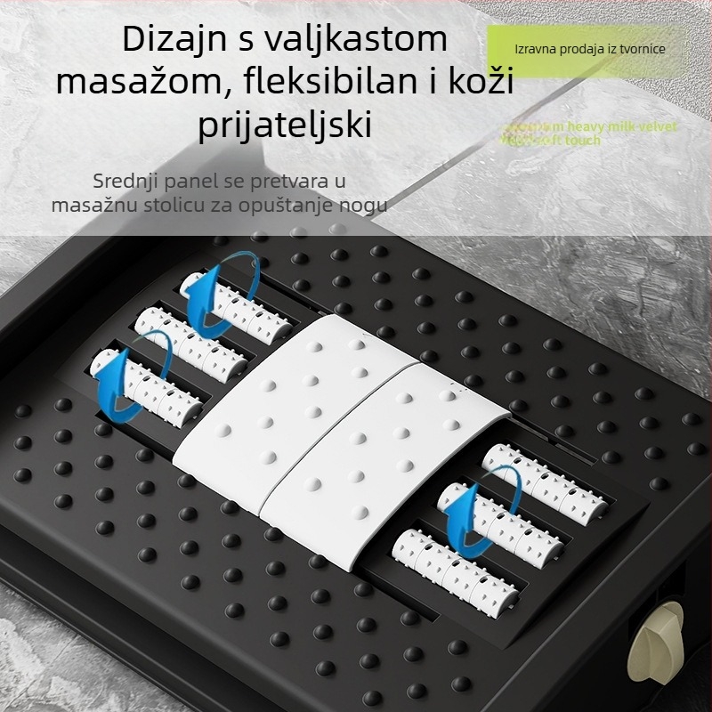 Uredska potpora za stopala – plast, moderni minimalistički stil, masažna funkcija, za odrasle