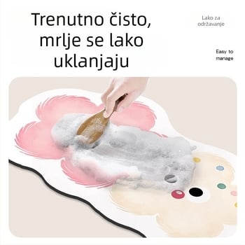 Crtić kupaonski podni tepih od diatomitne gline, upija vlagu, protivklizno, brzo se suši, otporan na prljštinu