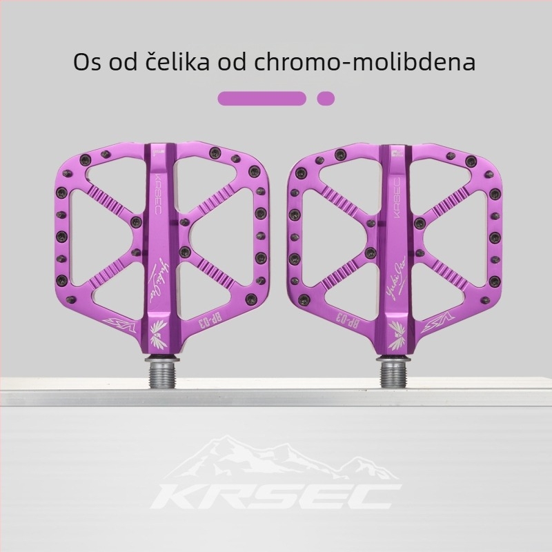 Krsec BP-03 Pedale za planinski bicikl od aluminijske legure – tri ležaja, protuklizne, kompatibilne s planinskim, cestnim i terenskim biciklima