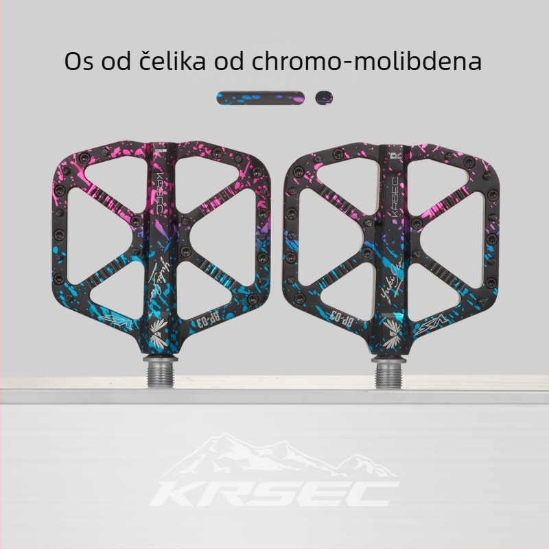 Krsec BP-03 Pedale za planinski bicikl od aluminijske legure – tri ležaja, protuklizne, kompatibilne s planinskim, cestnim i terenskim biciklima
