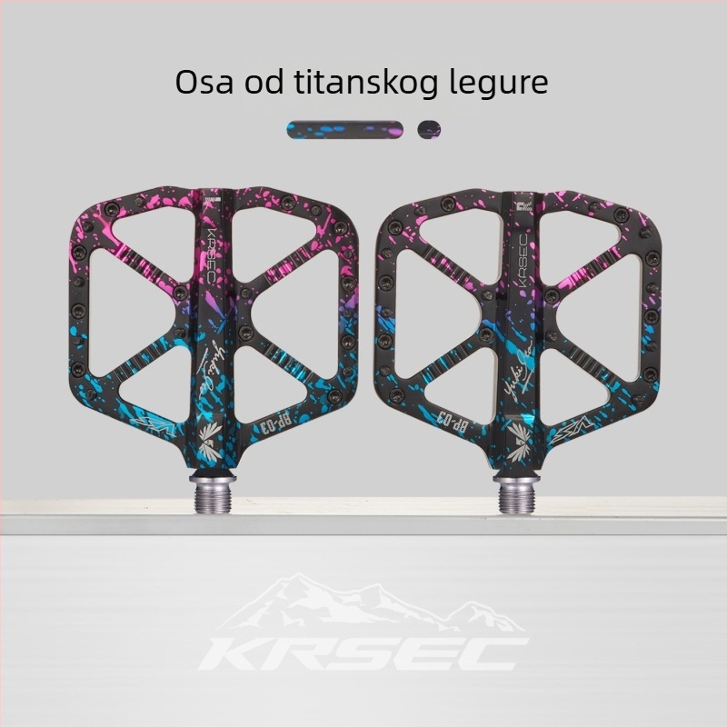 Krsec BP-03 Pedale za planinski bicikl od aluminijske legure – tri ležaja, protuklizne, kompatibilne s planinskim, cestnim i terenskim biciklima