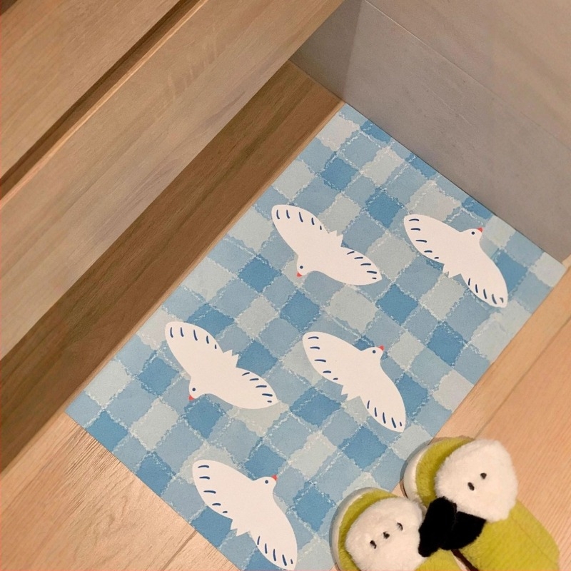 Korejski stil kupaonska prostirka, mekani diatomitni materijal, brzo suši, upija, protuklizna, otporna na habanje za ulaz u kupaonicu, s geometrijskim, crtanim i slatkim životinjskim motivima