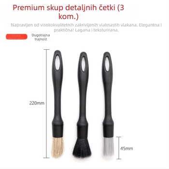 Četka za detalje i fuge automobila - plastična ručka i mikrovlakna, čišćenje unutarnjih ventilacijskih otvora i prašine - Smart Driving, kod A1152