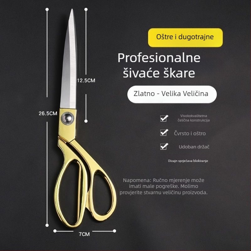 Youzhixuan pozlaćene krojačke škare — profesionalno šivanje i krojenje, rezanje kože
