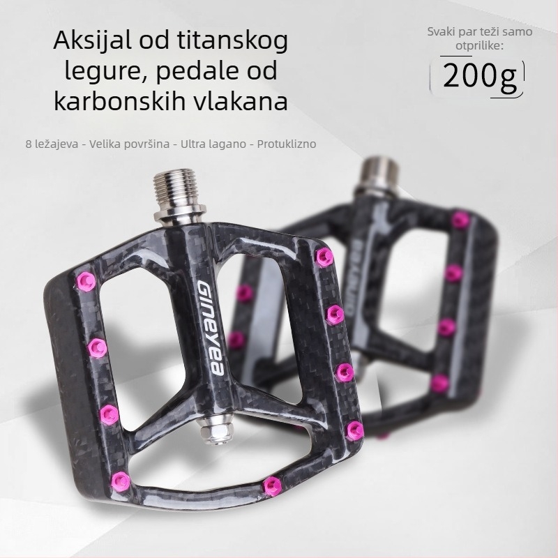 Karbonske pedale za sklopive bicikle, univerzalne za bicikle, titan osovina, model C060