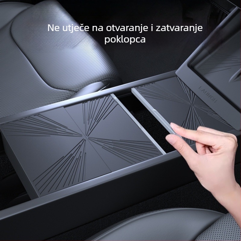 Silikonska podloga za središnju konzolu za Tesla Model 3/Y – unutarnje naljepnice za auto, obnovljena verzija, statičko pričvršćivanje
