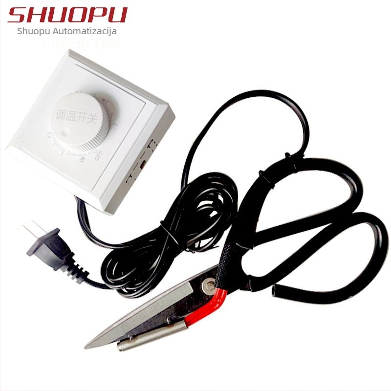 Električne grijane škare s podesivom temperaturom za rezanje tkanina, debljina 5