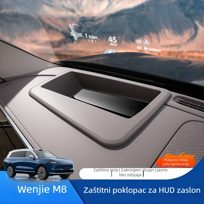 Kang shen ABS zaštitni poklopac HUD-a za 25 modela Wenjie M8 s zakrivljenim zaslonom – unutarnja zaštita od prašine