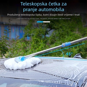 Teleskopska četka za pranje automobila s dugom ručkom i mekim dlačicama