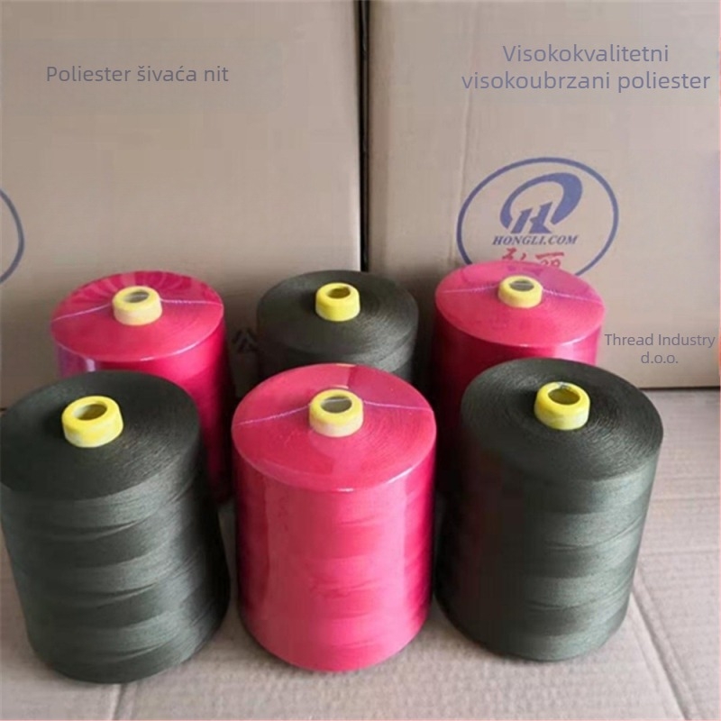 Šiva niti - 40s/2, Hongli, sjajna poliester vlakna; pogodna za odjeću i kućne tekstile