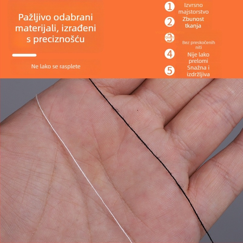 Bijeli 100% pamuk konac za šivanje, 402/403/202/203, za izradu odjeće, šivanje visokog tempa
