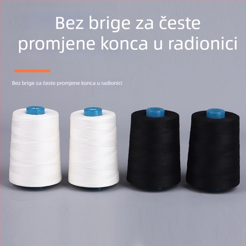 Bijeli 100% pamuk konac za šivanje, 402/403/202/203, za izradu odjeće, šivanje visokog tempa