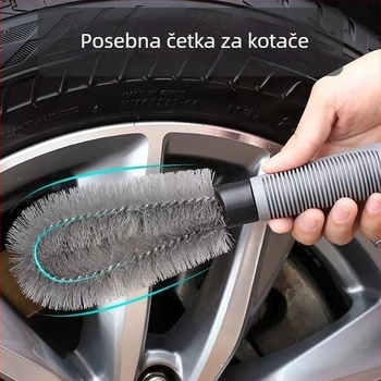 Četka za hub kotača – jednovlna uvijena žičana četka, PP/PET, za čišćenje automobila