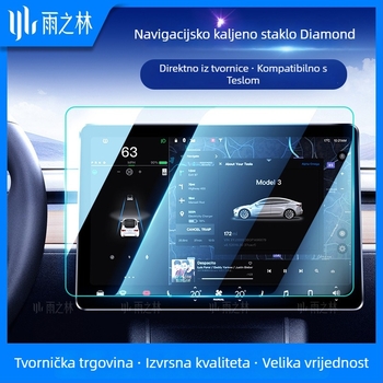 Kaljeno staklo zaštitno za središnji zaslon Tesla Model 3, kompatibilno s Model Y, Model X i Model S
