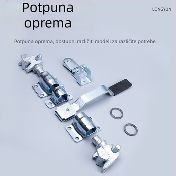 Longyun čelični komplet za brave vrata kamionskog kontejnerskog prostora, model Car Accessories lock, pogodan za različita vozila, zaključavanje stražnjih vrata s šipkom