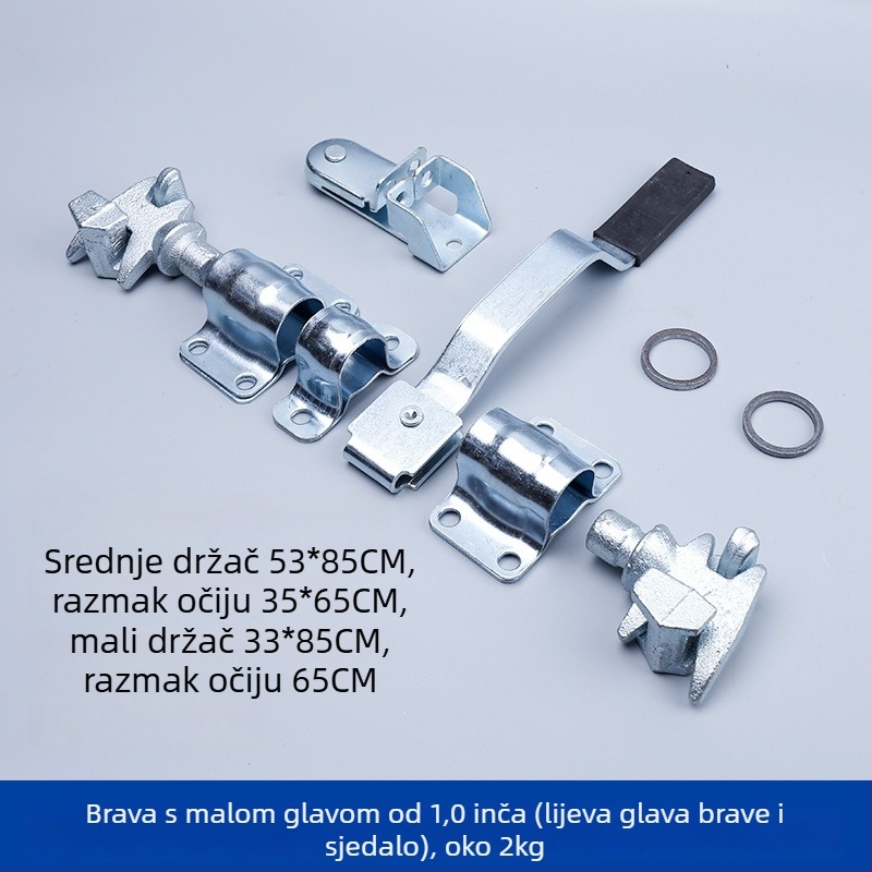 Longyun čelični komplet za brave vrata kamionskog kontejnerskog prostora, model Car Accessories lock, pogodan za različita vozila, zaključavanje stražnjih vrata s šipkom