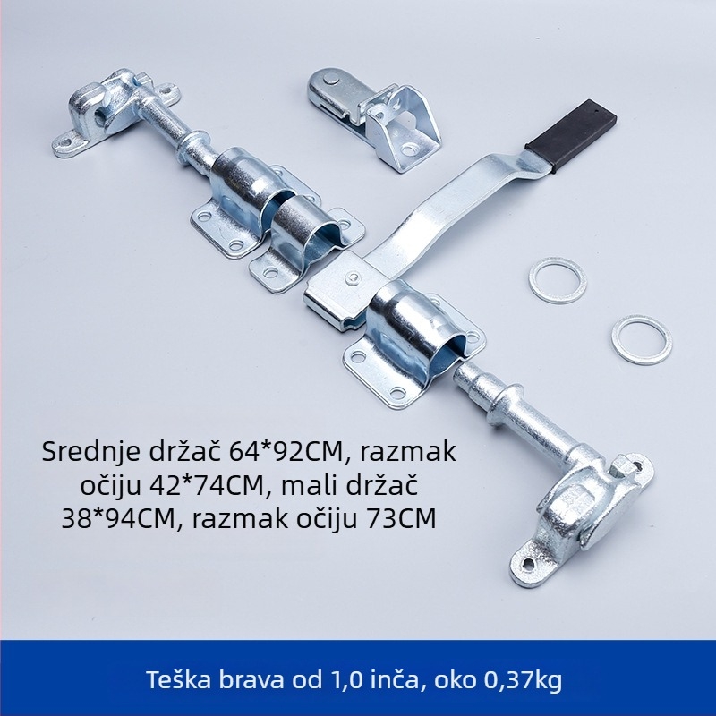 Longyun čelični komplet za brave vrata kamionskog kontejnerskog prostora, model Car Accessories lock, pogodan za različita vozila, zaključavanje stražnjih vrata s šipkom