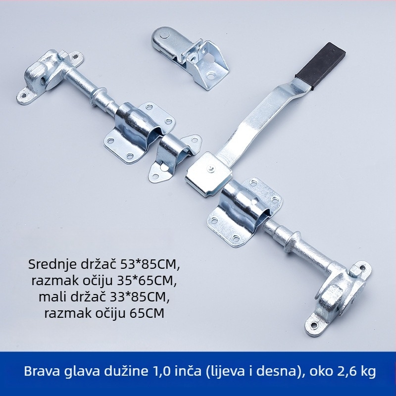 Longyun čelični komplet za brave vrata kamionskog kontejnerskog prostora, model Car Accessories lock, pogodan za različita vozila, zaključavanje stražnjih vrata s šipkom