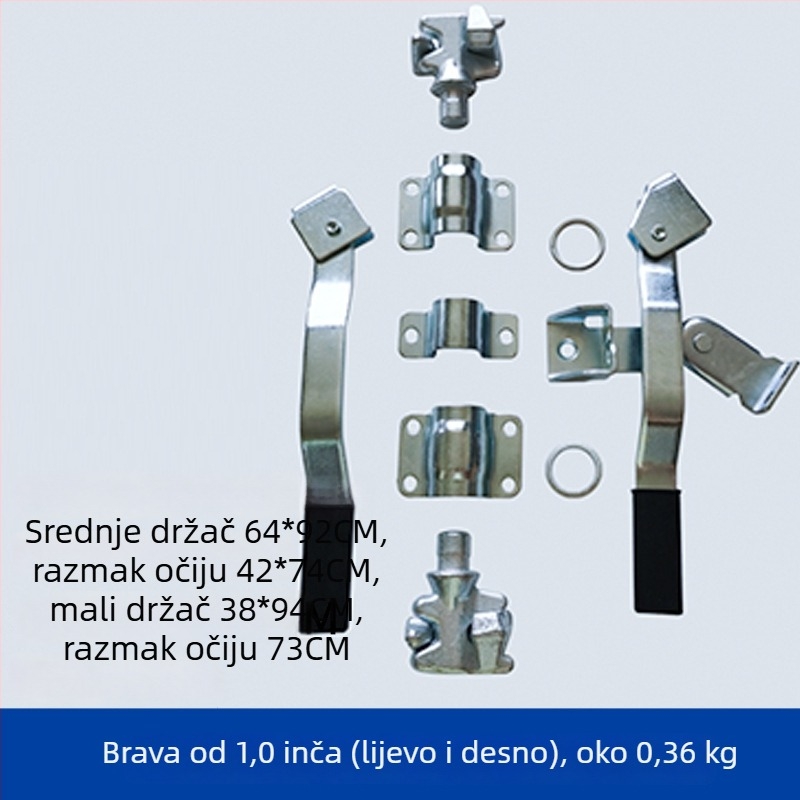 Longyun čelični komplet za brave vrata kamionskog kontejnerskog prostora, model Car Accessories lock, pogodan za različita vozila, zaključavanje stražnjih vrata s šipkom