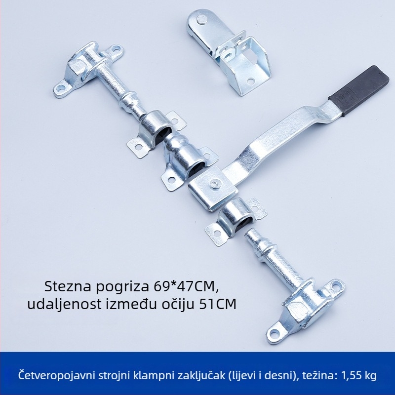 Longyun čelični komplet za brave vrata kamionskog kontejnerskog prostora, model Car Accessories lock, pogodan za različita vozila, zaključavanje stražnjih vrata s šipkom