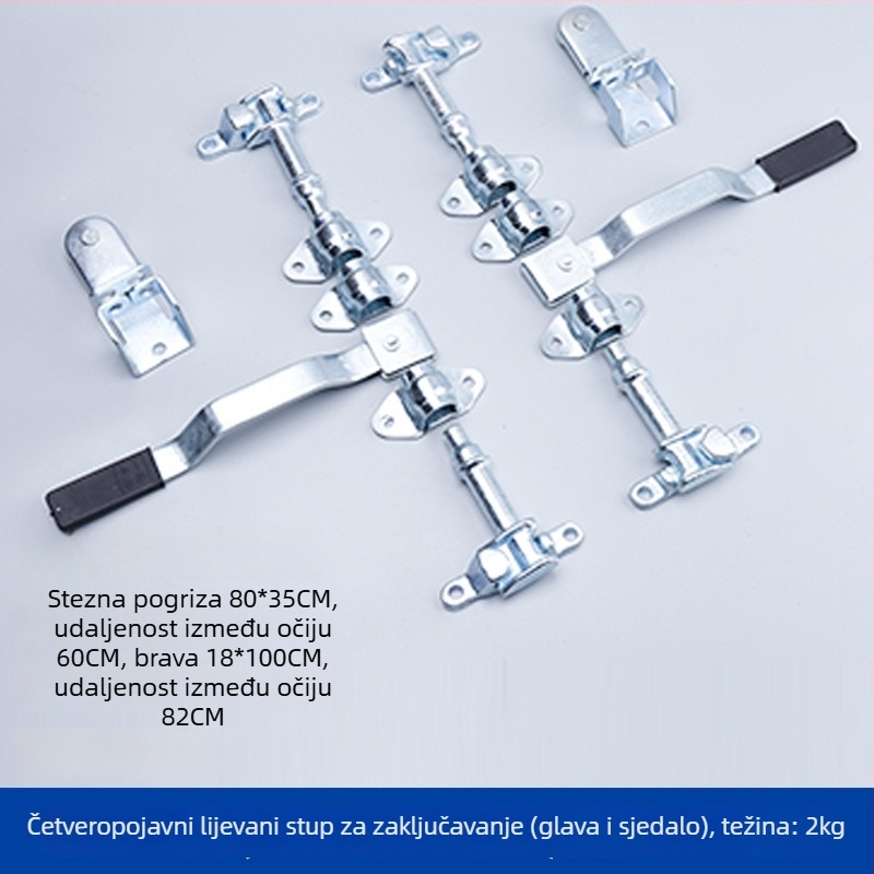 Longyun čelični komplet za brave vrata kamionskog kontejnerskog prostora, model Car Accessories lock, pogodan za različita vozila, zaključavanje stražnjih vrata s šipkom