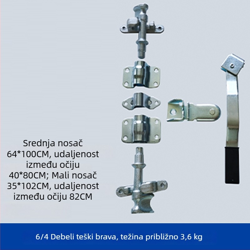 Longyun čelični komplet za brave vrata kamionskog kontejnerskog prostora, model Car Accessories lock, pogodan za različita vozila, zaključavanje stražnjih vrata s šipkom
