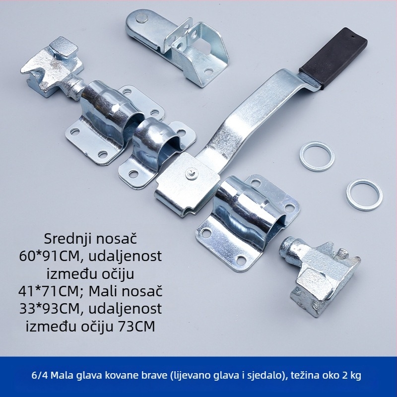 Longyun čelični komplet za brave vrata kamionskog kontejnerskog prostora, model Car Accessories lock, pogodan za različita vozila, zaključavanje stražnjih vrata s šipkom