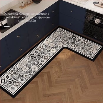 Kutni prostir od diatomita blata, s mrežastim uzorkom, protuklizni i otporno na ulja, absorbira vodu, ručno pranje i usisavanje, prilagodljiv