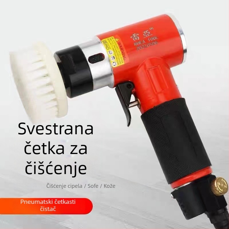 Pneumatska četka za čišćenje s pištolom za unutarnje dijelove automobila (prostirke, kožni i platneni sjedala) — nehrđajući čelik, Yongjiewei stroj za poliranje automobila