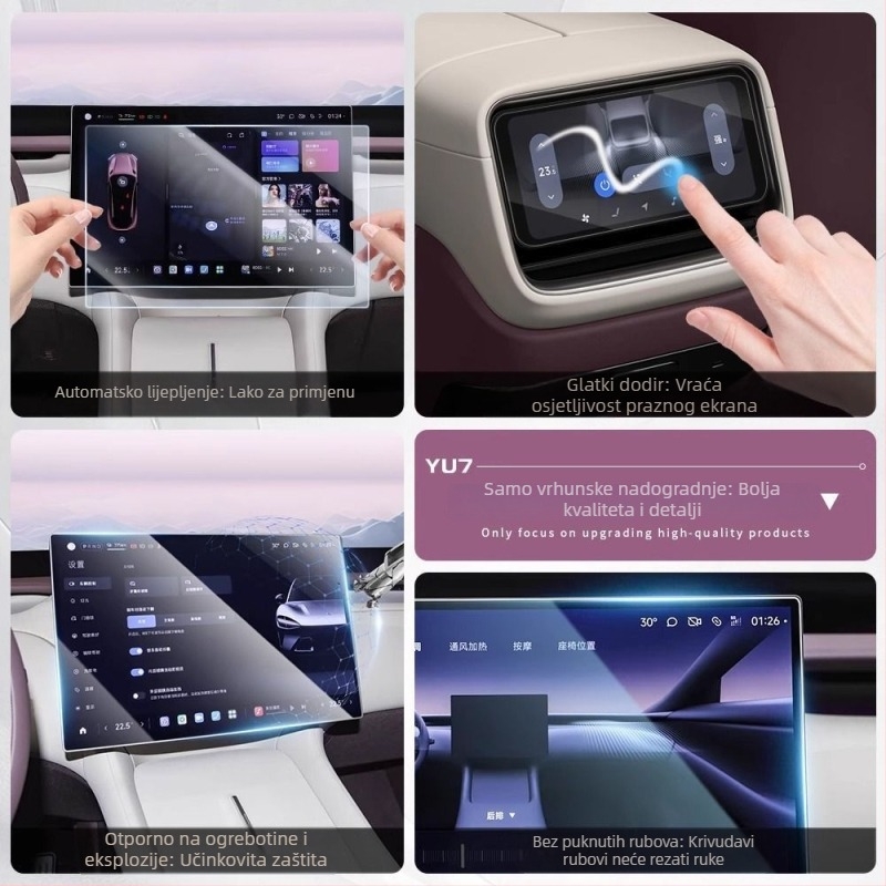 Zaštitno staklo od kaljenog stakla za Xiaomi Yu7 navigacijski zaslon, auto interijer dodatna oprema