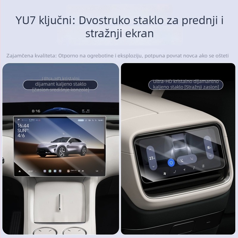 Zaštitno staklo od kaljenog stakla za Xiaomi Yu7 navigacijski zaslon, auto interijer dodatna oprema