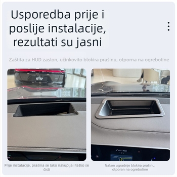 Zaštitni poklop Head-Up zaslona za NIO ET5/ET5T, unutarnja ploča HUD
