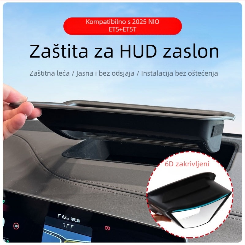 Zaštitni poklop Head-Up zaslona za NIO ET5/ET5T, unutarnja ploča HUD