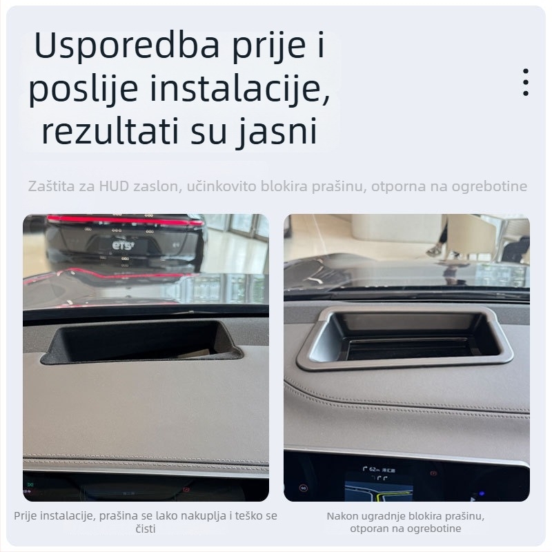 Zaštitni poklop Head-Up zaslona za NIO ET5/ET5T, unutarnja ploča HUD