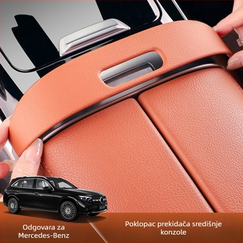 Zaštitna folija za prekidač naslona za Mercedes-Benz GLC (modeli 23–25) i C‑klasu (22–25); materijal: ABS + koža; kod proizvoda Ltao587237387256
